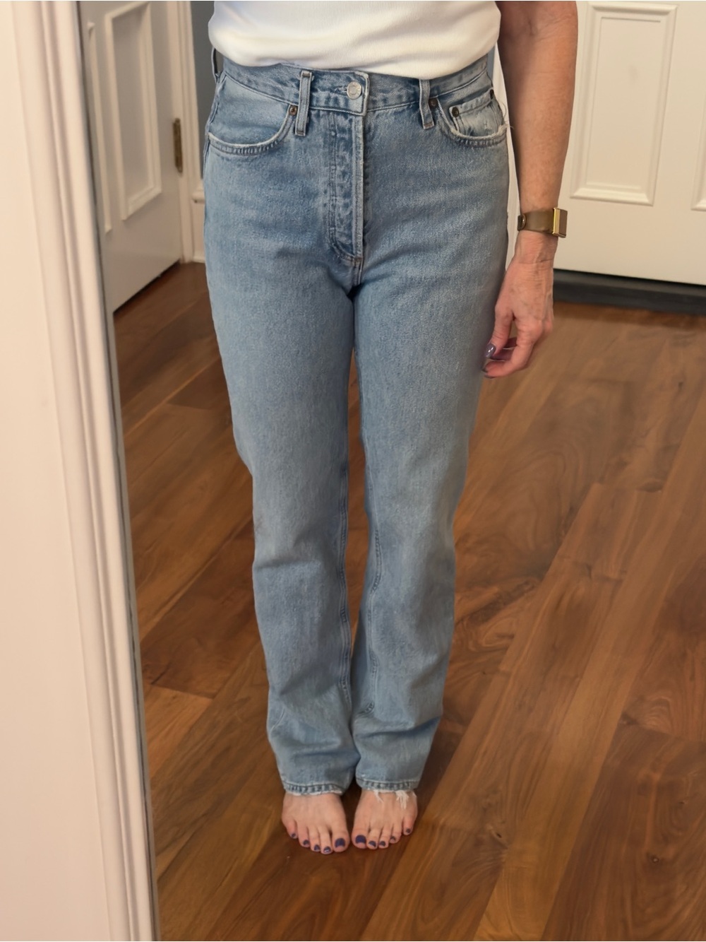 Agolde Lana High-Rise Straight Jeans